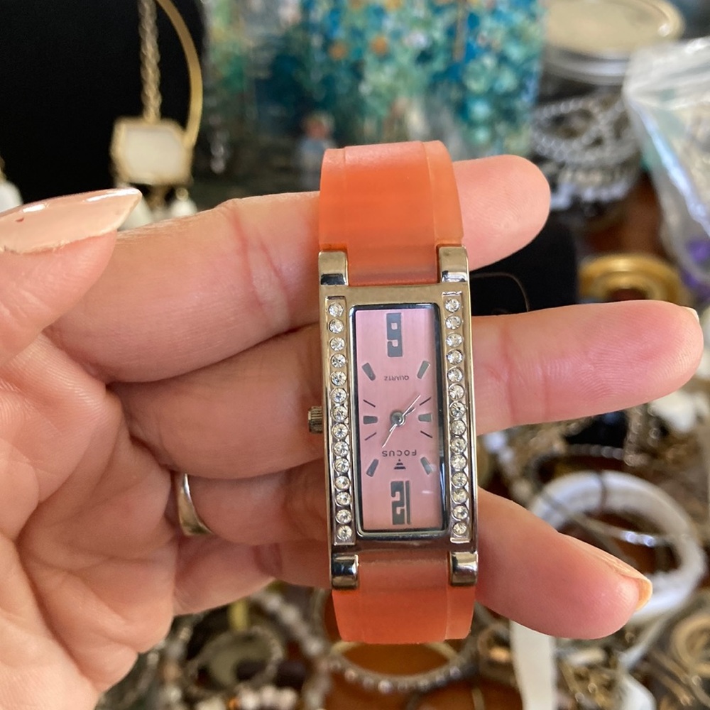 Focus Pink and Orange Women's Bracelet Watch